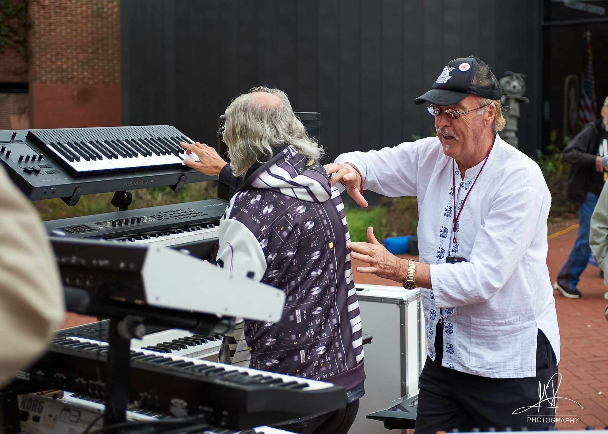Mark Trueack Robeone and Mark “Truey” Trueack in Bob Moog Foundation Park ...